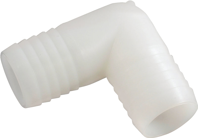 Anderson Metals 53765-08 Hose Elbow, 90 deg Angle, 1/2 in, Barb, Nylon