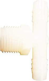 Anderson Metals 53772-0808 Hose Tee, 1/2 in, Barb, 1/2 in, MPT, 125 psi Pressure, Nylon