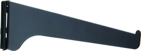 Knape & Vogt 180 BLK 12 Shelf Bracket, 12 in L, Steel, Powder-Coated, Black