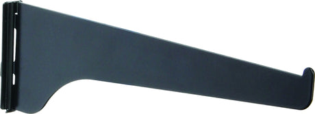 Knape & Vogt 180 BLK 12 Shelf Bracket, 12 in L, Steel, Powder-Coated, Black