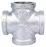 ProSource PPG180-32 Pipe Cross, 1-1/4 in, Female, Iron, 40 Schedule, 300 psi Pressure