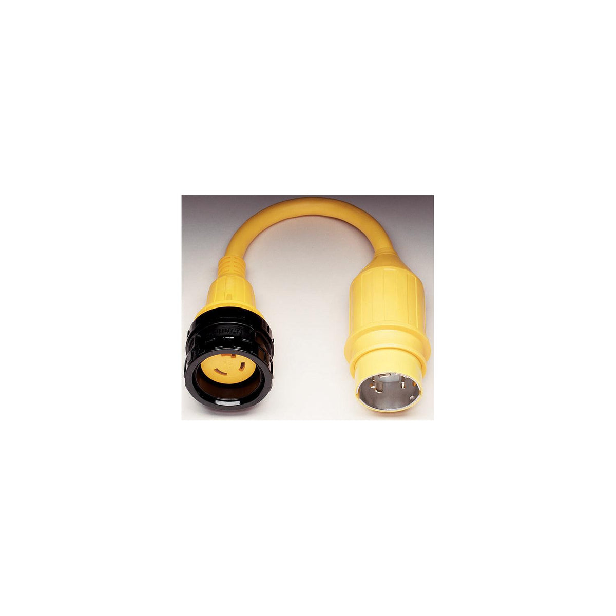 Marinco Standard Pigtail Adapter Dock Side Male 50A 125/250V Locking to Boat Side Female 30A 125V Locking With Sealing Collar System
