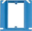 Carlon A410R-CAR Electrical Box Cover, 4 in L, 4 in W, Square, 1-Gang, PVC, Blue
