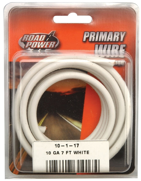 Road Power 55671933/10-1-16 Electrical Wire, 10 AWG Wire, 1-Conductor, 25/60 VAC/VDC, Copper Conductor, White Sheath
