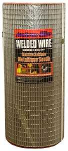 Jackson Wire 10 08 15 14 Welded Garden Fence, 10 ft L, 24 in H, 1/2 x 1 in Mesh, 16 ga Gauge, Galvanized