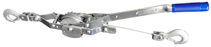 Acorn Hardware 144 Cable Puller, Contour Grip Handle, 12 ft Lift, 1 ton Lifting, 3/16 in Dia Rope/Cable