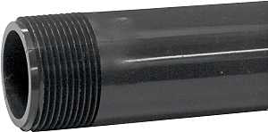 Lasco 212050BC Pipe Nipple, 1-1/4 in, PVC, Gray, SCH 80 Schedule, 5 in L