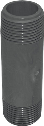 Genova 300 Series P-12-4 Pipe Nipple, 1/2 in, MIP, PVC, Gray, SCH 80 Schedule, 4 in L