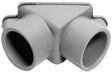 Carlon E990DER-CAR Access Pull Elbow, 1/2 to 3/4 in Hub, PVC, Gray