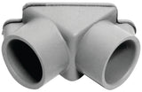 Carlon E990DER-CAR Access Pull Elbow, 1/2 to 3/4 in Hub, PVC, Gray