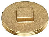 Oatey 42374 Cleanout Pipe Plug, 4 in, MNPT, Raised Head, Brass