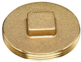 Oatey 42374 Cleanout Pipe Plug, 4 in, MNPT, Raised Head, Brass
