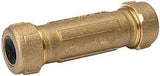 B & K 160-303NL Pipe Coupling, 1/2 in, Compression, Brass, 125 psi Pressure