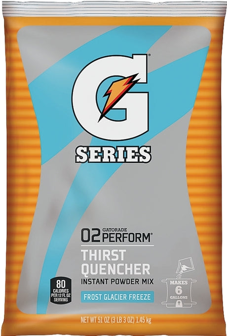 Gatorade 33676 Thirst Quencher Instant Powder Sports Drink Mix, Powder, Glacier Freeze, 51 oz Pack, Pack of 14