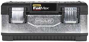 Fatmax FMST20061 Tool Box, 4.4 gal, Metal/Plastic, Black/Gray, 19.6 in L x 11.47 in W x 8.68 in H Outside
