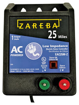 Zareba EAC25M-Z Electric Fence Charger, 1 J Output Energy, 115 V, 25, 12, 6 mile Fence Distance