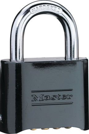 Master Lock 178D Padlock, 5/16 in Dia Shackle, 1 in H Shackle, Steel Shackle, Zinc Body, Powder-Coated, 2 in W Body