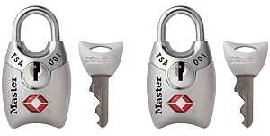 Master Lock 4689T Luggage Lock, Keyed Alike Key, Shrouded Shackle, 1/8 in Dia Shackle, 9/16 in H Shackle, Steel Shackle