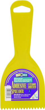 Homax 33 Adhesive Spreader Knife, 3/16 in Notch, Notched Blade, Polystyrene Blade, Polystyrene Handle