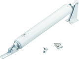 Wright Products V150WH Pneumatic Door Closer, 1-1/2 in Dia Rod, 15-3/4 in L, Aluminum, 90 deg Opening