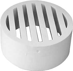 Canplas 414254BC Sewer Drain Grate, PVC, White