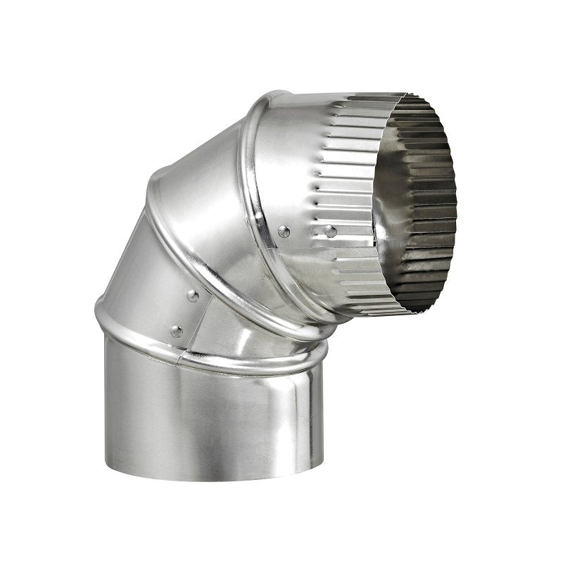 Lambro 2310 Adjustable Duct Elbow, 4 in Connection, Crimped, 26 ga Gauge, Aluminum