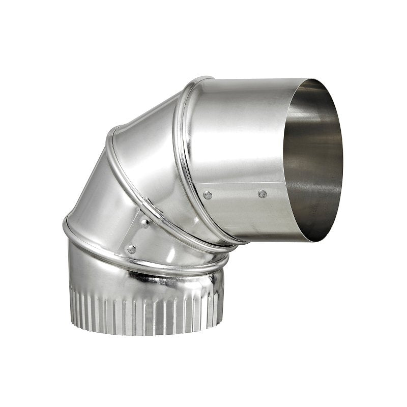 Lambro 2310 Adjustable Duct Elbow, 4 in Connection, Crimped, 26 ga Gauge, Aluminum