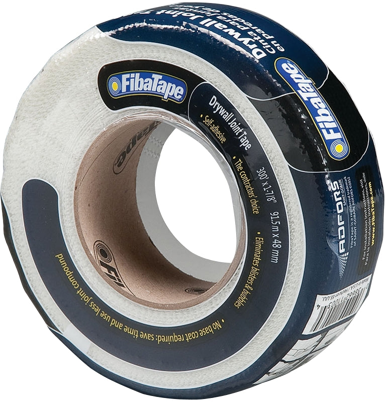 Adfors FibaTape FDW8660-U Drywall Tape Wrap, 150 ft L, 1-7/8 in W, White