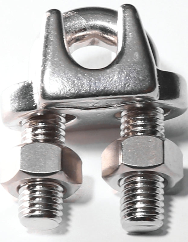 Baron 260S-3/8 Wire Rope Clip, 3/8 in Dia Wire Rope, Stainless Steel