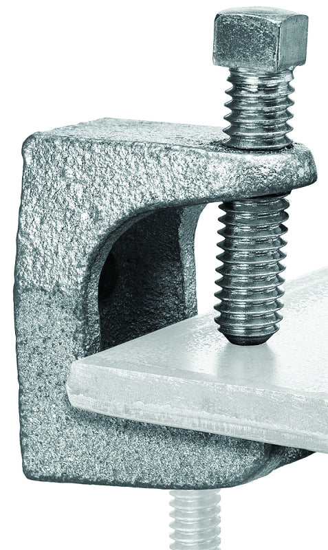 SuperStrut Z503-5 Beam Clamp, 2-17/32 in L, Iron, Silver, Electro-Plated