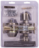 ProSource BS8B1-PS Deadbolt and Entry Lockset, Turn Button Lock, Tulip Design, Antique Brass, 3 Grade, Brass, Pack of 2