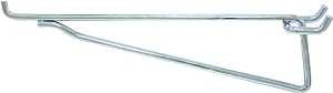 Crawford 14580 Series Shelf Bracket Hook, 8 in Projection, 8-1/2 in L x 1-1/4 in W x 2-1/2 in H Dimensions, Silver