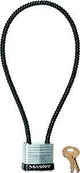 Master Lock 107DSPT Gun Lock with Padlock, Keyed Different Key, Cable Shackle, 0.22 in Dia Shackle, Brass/Steel Shackle