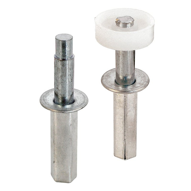 Prime-Line N 7263 Door Pivot and Guide Set, 7/16 in Dia Base, 1-1/2 in H Base, Plastic/Steel, 2/PK