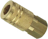 Tru-Flate 13-237 Coupler, I/M-Style, 3/8 in, FNPT, Brass