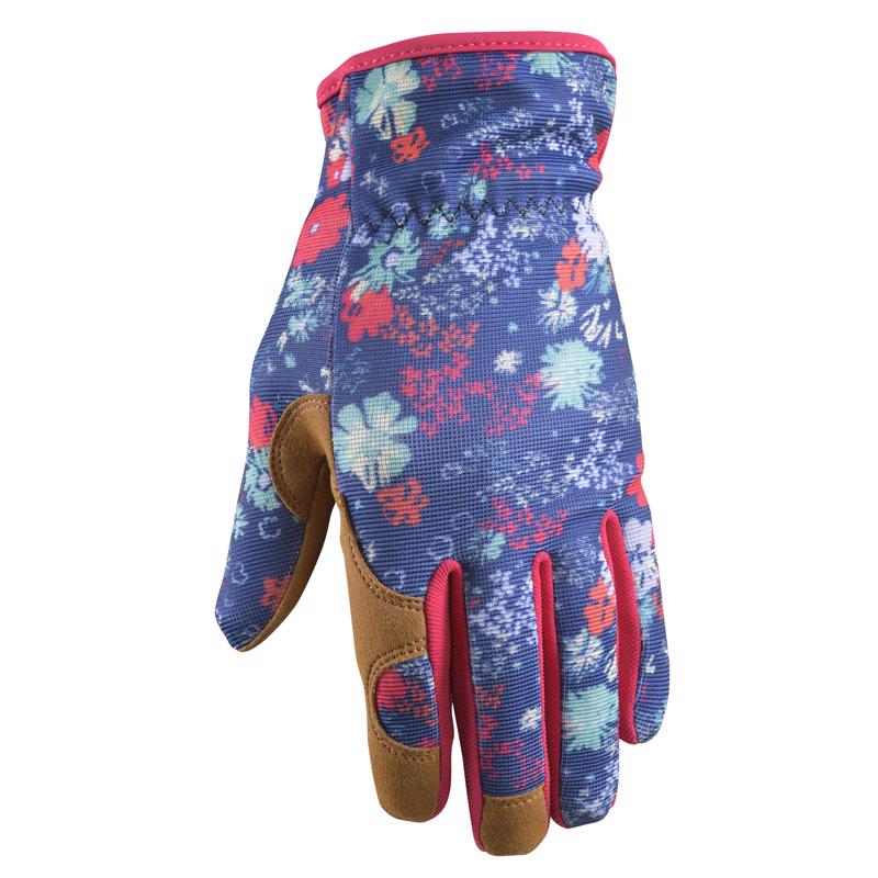Wells Lamont Women's Indoor/Outdoor Botanical Work Gloves Multicolor M 1 pk