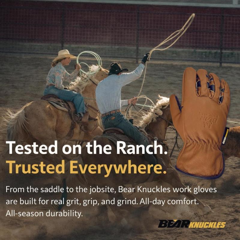 Bear Knuckles Driver Gloves Brown M 1 pk