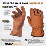 Bear Knuckles Driver Gloves Brown M 1 pk