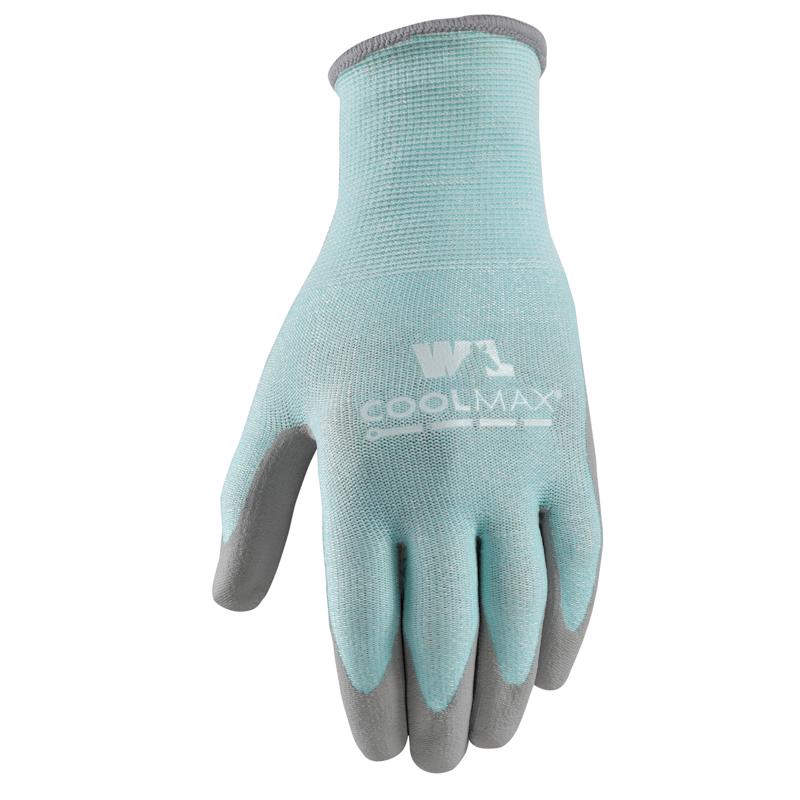 Wells Lamont Cool Max Women's Indoor/Outdoor Gardening Gloves Blue/Gray M 1 pair