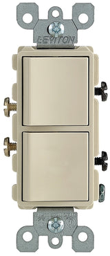 Leviton R51-05634-0IS Combination Switch, 15 A, 120/277 V, SPST, Lead Wire Terminal