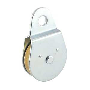 Baron 0171ZD-1-1/2 Pulley Block, 1-1/2 in Rope, 420 lb Working Load, Swivel Eye Attachment, Zinc-Plated