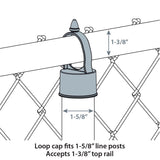 Yardlink Aluminum Chain Link Eye Top Cap 1 pk