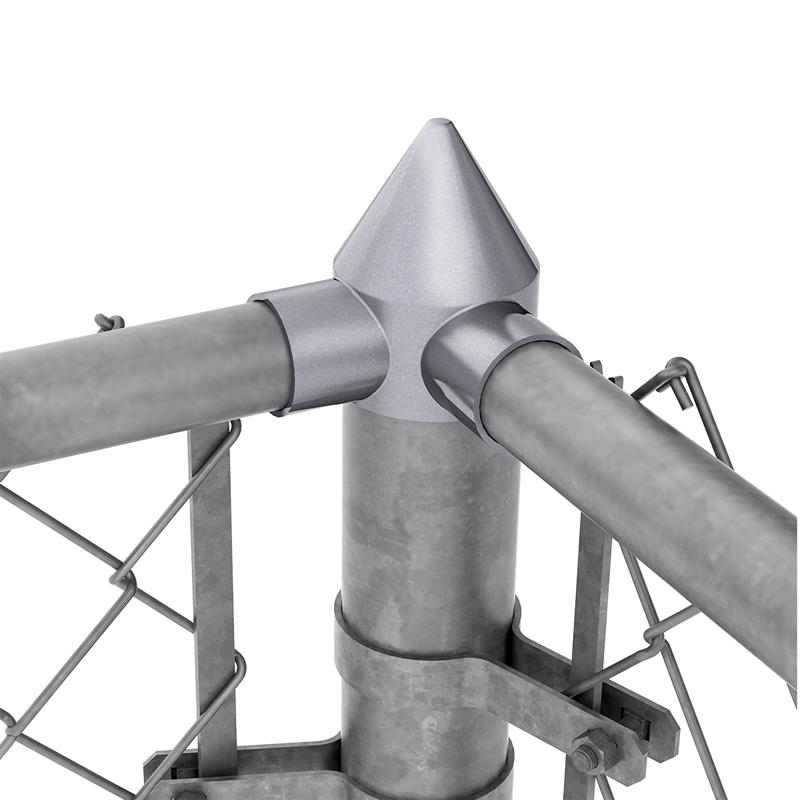 Yardlink Silver Aluminum Chain Link Bullet Cap 1 pk