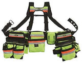 Bucket Boss 55185-HVOY Framer's Rig, 52 in Waist, Poly Fabric, Black/Yellow, 29-Pocket