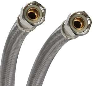 Fluidmaster B6F16 Water Supply Connector, 3/8 in, Polymer/Stainless Steel