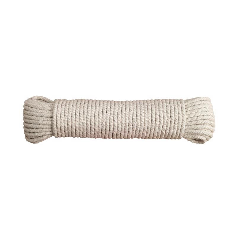 Koch Industries 9/64 in. D X 48 ft. L Natural Solid Braided Cotton Clothesline Rope