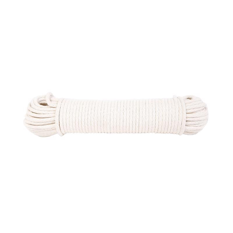 Koch Industries 1/4 in. D X 100 ft. L White Braided Cotton Poly Blend Sash Cord