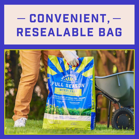 Pennington Full Season Weed & Feed Lawn Fertilizer For Multiple Grass Types 12000 sq ft