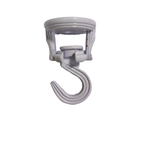 Living Accents White Zinc 3.56 in. H Swivel Swag Hook 1 pk