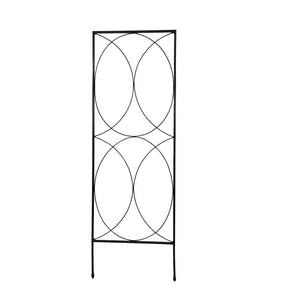 Living Accents 40 in. H Black Steel Scrollwork Trellis
